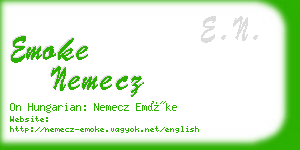 emoke nemecz business card